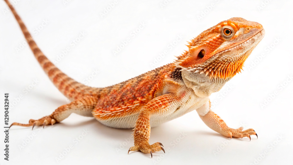 Fototapeta premium lizard on white background
