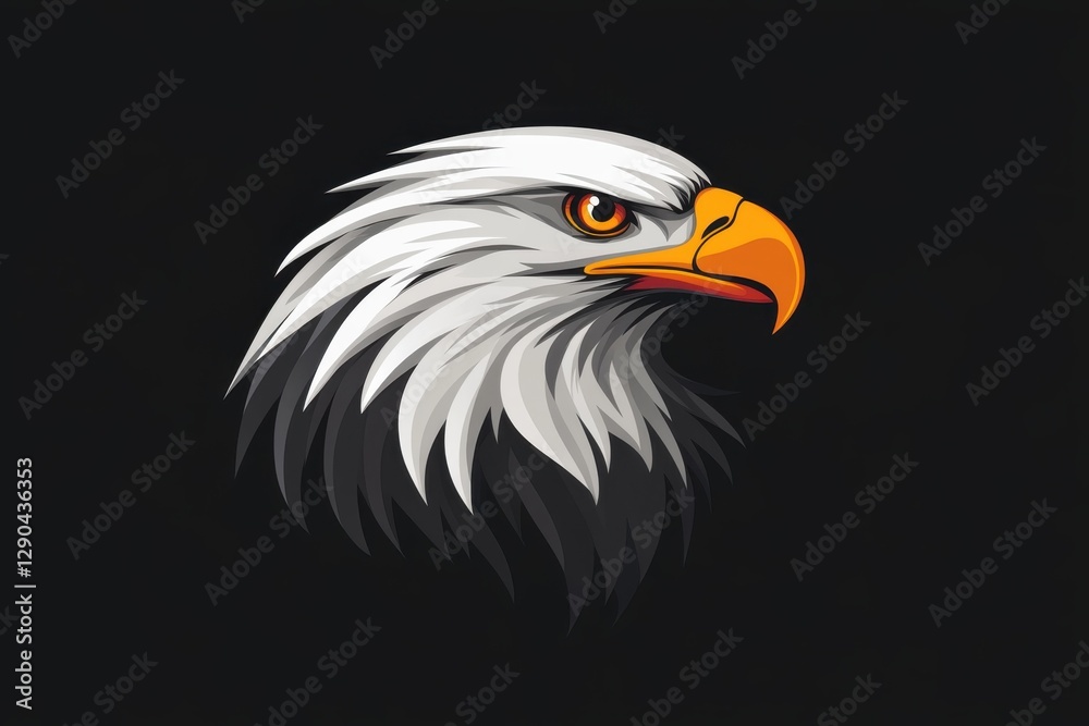 Fototapeta premium Eagle emblem concepts for companies, enterprises, and initiatives aimed at nature, wildlife, or adventure-focused marketing and branding efforts