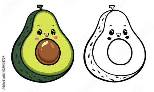 avocado vector illustration