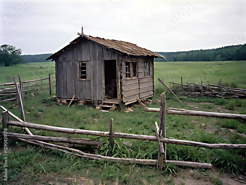 old wooden house photo