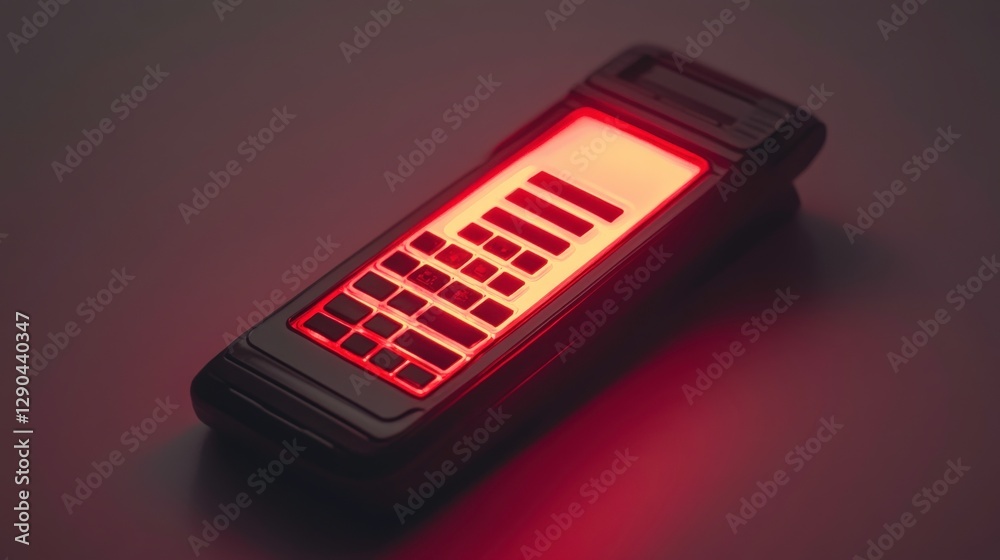 Retro Flip Phone with Glowing Screen Design Retro Flip Phone with Glowing Screen Design