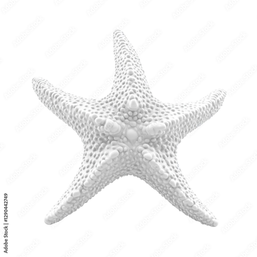 White Starfish on Black Background Ocean Life Sea Creature