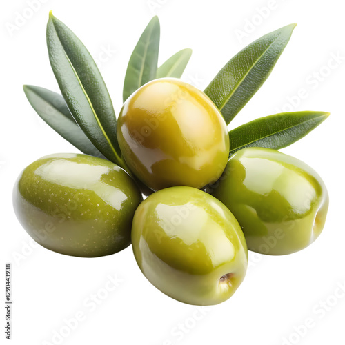 Green Olives: Fresh, Healthy & Delicious isolated on transparent background