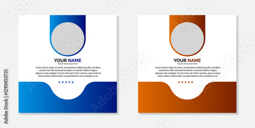 Modern and professional creative clients testimonial or clients feedback review template design with clean organic shape