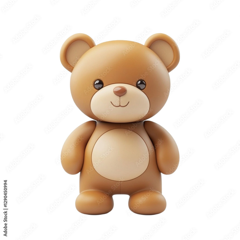 Adorable Brown Teddy Bear 3D Render Cute Toy, Adorable Brown Teddy Bear 3D Render Cute Toy,