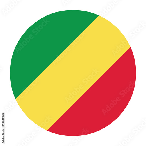 Free Download Congo circle flag logo icon digital vector illustration - GFXLoad