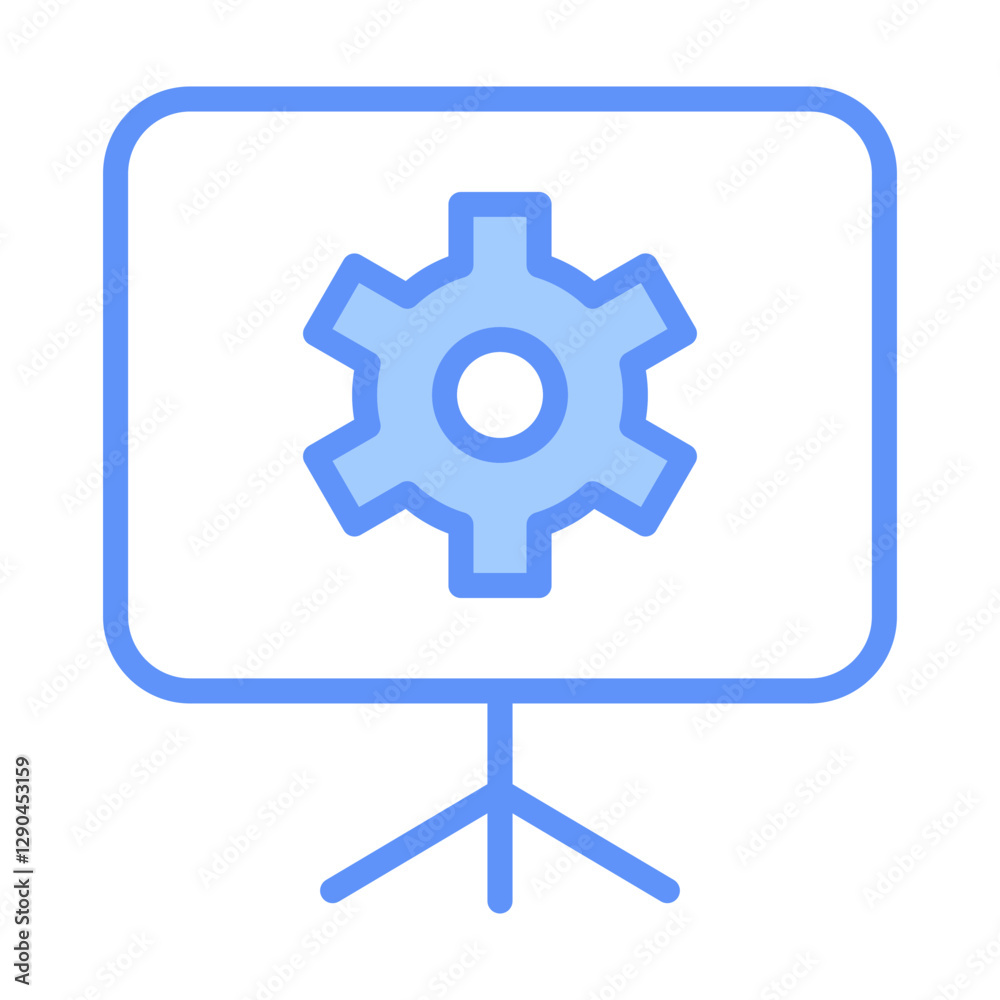 Presentation Outline Blue Color Icon Presentation Outline Blue Color Icon