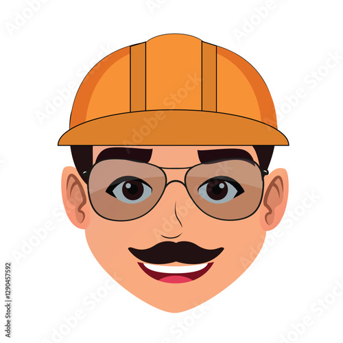 Construction worker vector icon