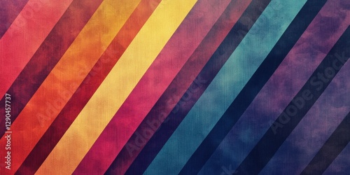 Wallpaper Mural Dreamlike abstract background featuring diagonal stripes in vibrant hues of red, orange, yellow, blue, and purple blending seamlessly. Torontodigital.ca