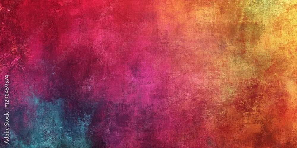Fototapeta premium Vibrant textured background featuring gradient transitions of red, orange, yellow, and blue hues smoothly blended across the canvas.