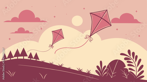 Abstract Landscape with Birds