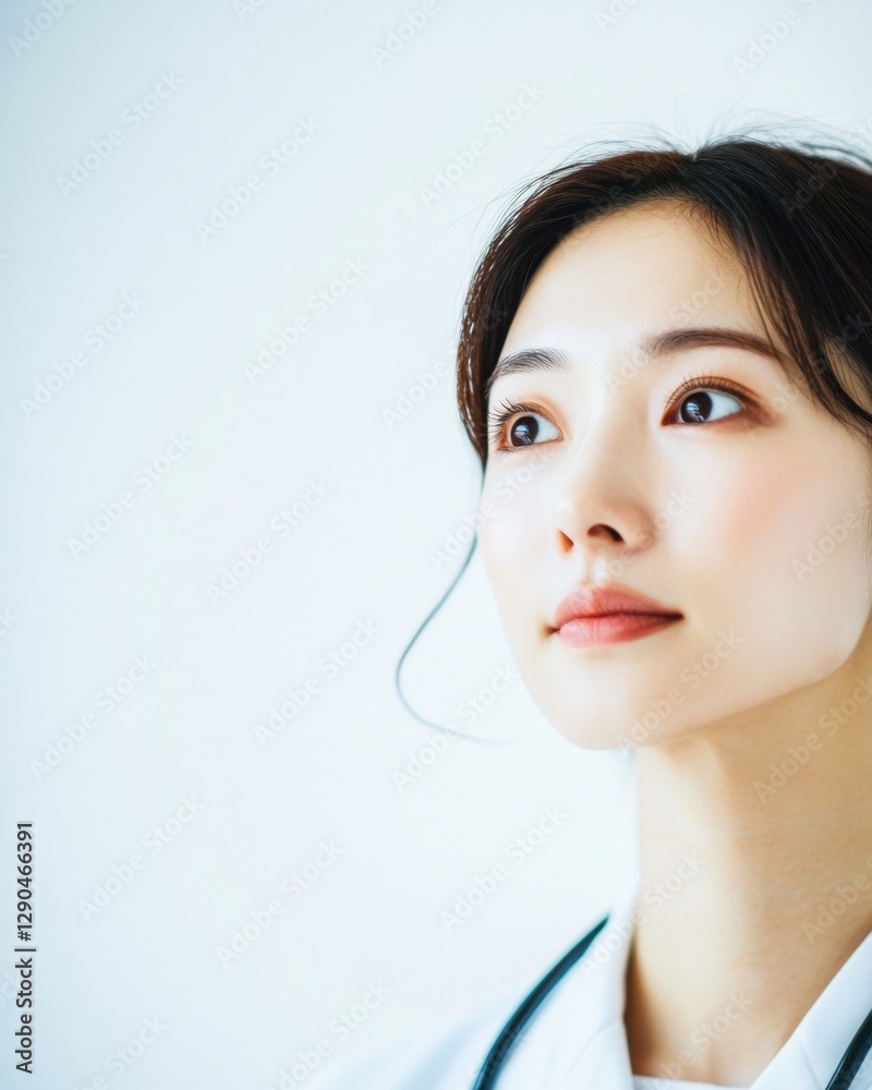 Serene Healthcare Imagery Korean Doctor in White Coat - Compassionate Care Visuals for Wellness Campaigns and Modern Medical Branding Serene Healthcare Imagery Korean Doctor in White Coat - Compassionate Care Visuals for Wellness Campaigns and Modern Medical Branding