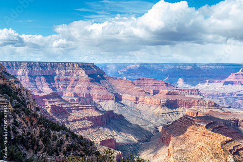 Landscape of the grand canyon from Grandview Point viewpoint in the grand canyon national park south rim in Arizona, south rim USA photo