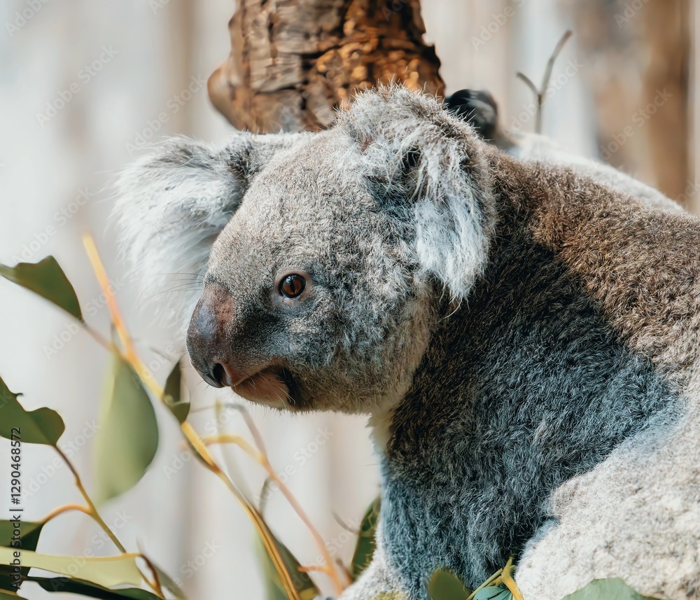 close up of a cute koala bear