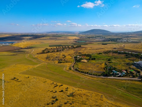 Fotografija Aerial View of Mount Tabor and the Galilee Landscape, Israel