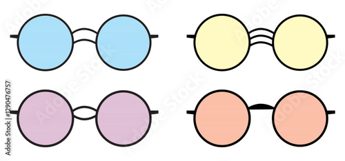 Eyewear Sun Protection Sunglass Vector Illustration