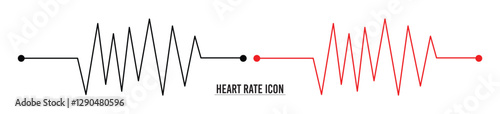 Heart rate icons vector. Pulse, heart rhythm, heartbeat line icon on white background. Vector illustration Heart rate icons vector. Pulse, heart rhythm, heartbeat icon on white background in eps 10.