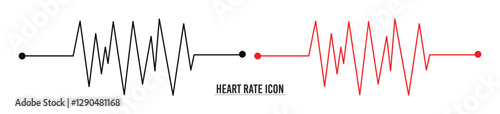 Heart rate icons vector. Pulse, heart rhythm, heartbeat line icon on white background. Vector illustration Heart rate icons vector. Pulse, heart rhythm, heartbeat icon on white background in eps 10.