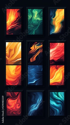 Abstract Liquid Art Panels