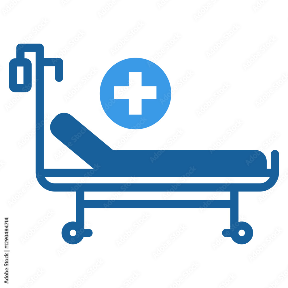 Fototapeta premium Hospital Bed Icon Element For Design