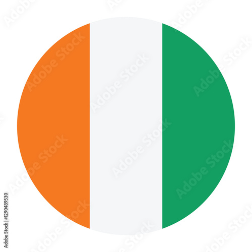 Free Download Cote d 'Ivoire circle flag logo icon digital vector illustration - GFXLoad
