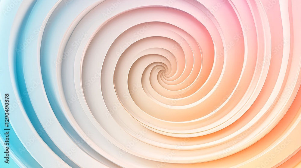 Obraz premium A soft and subtle pastel circular gradient background for a calming effect