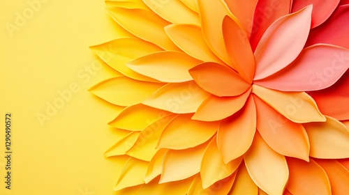 A vibrant radial circular gradient background in bold yellow and orange photo