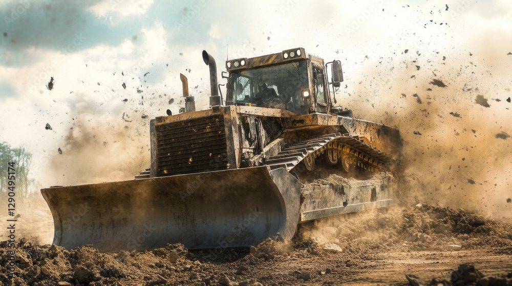 Powerful Bulldozer in Action Powerful Bulldozer in Action