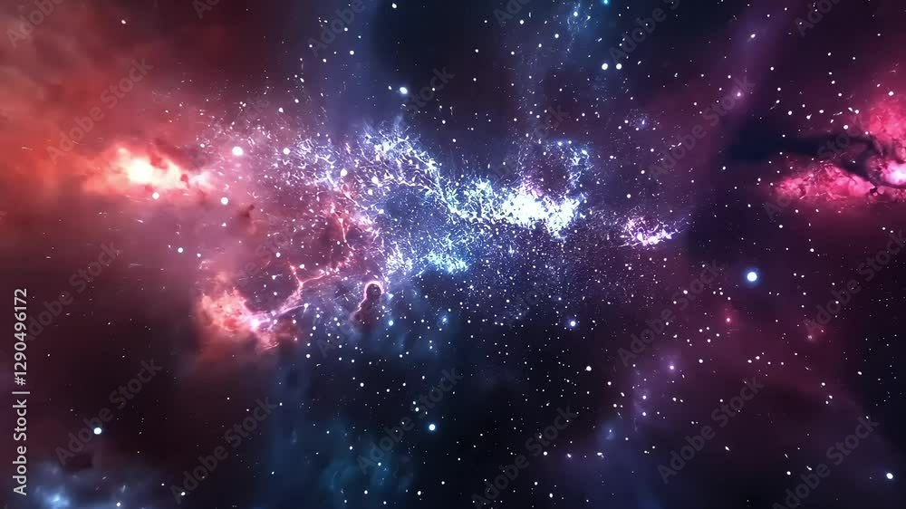 Colorful nebula and stars in deep space with cosmic dust Colorful nebula and stars in deep space with cosmic dust