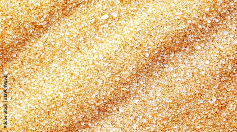 Golden sand with glimmering texture on the beach during bright sunlight in a coastal area Golden sand with glimmering texture on the beach during bright sunlight in a coastal area
