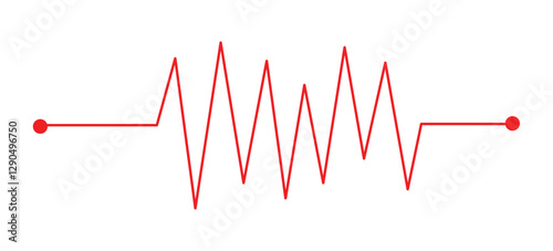 Heart rhythm , Electrocardiogram, ECG - EKG signal, Heart Beat pulse line icon concept design element , Concept of sport. Signs of rhythm, healthy life unhealthy ecg in eps 10.