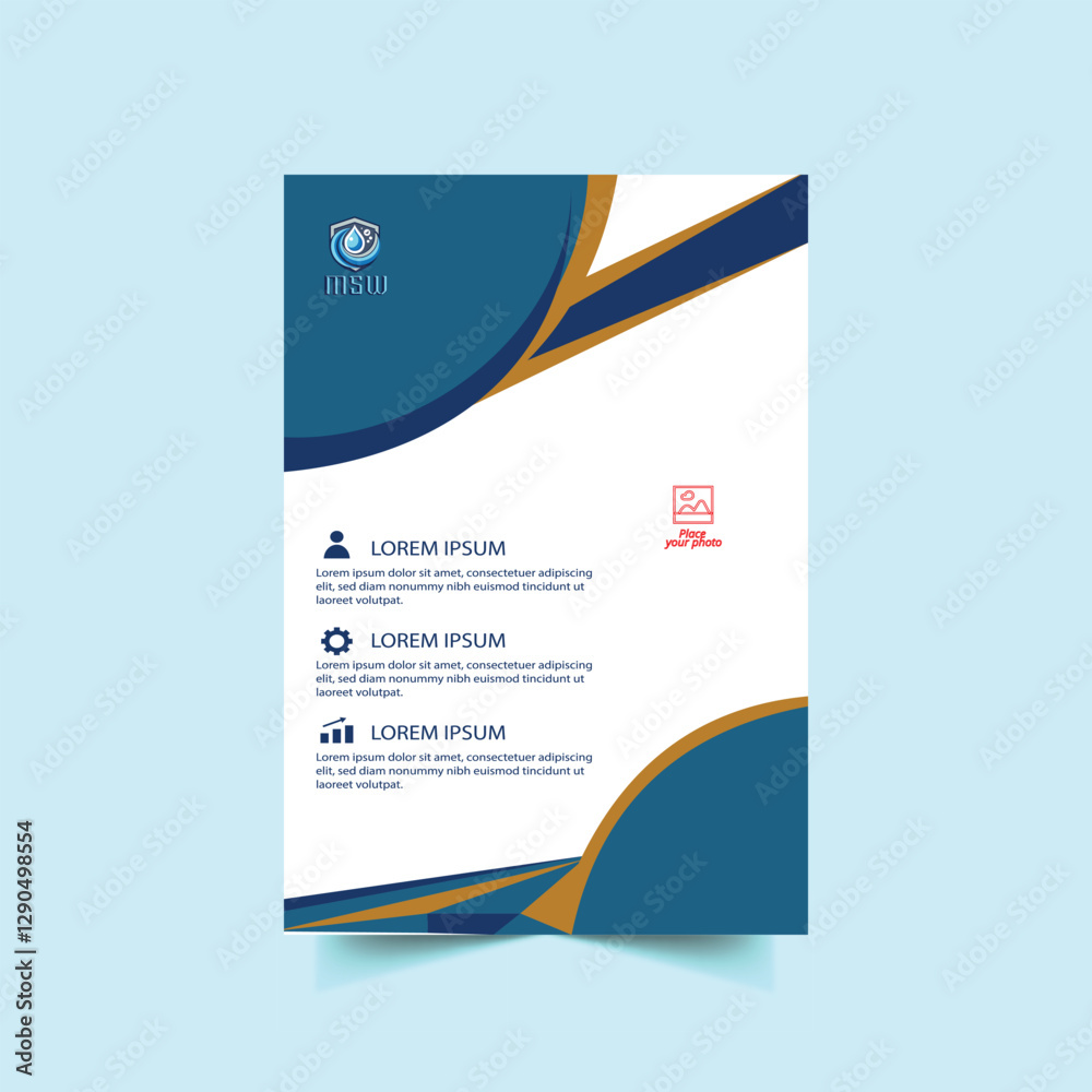 Fototapeta premium Free vector flyer template design