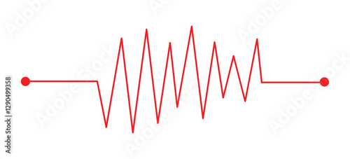 Life line icon vector. Heartbeat line icon. Medetsina sign. Cardiogram line icon, png,sign. Heart pulse silhouette, icon, symbol. Vector illustration in eps10.