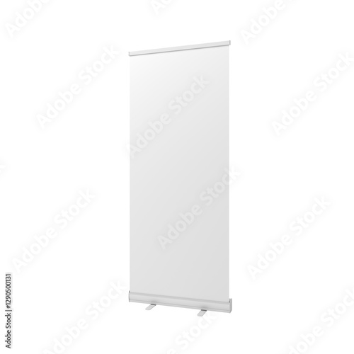 Fototapeta Naklejka Na Ścianę i Meble -  Roll up banner. Mockup. Isolated. 3d illustration.