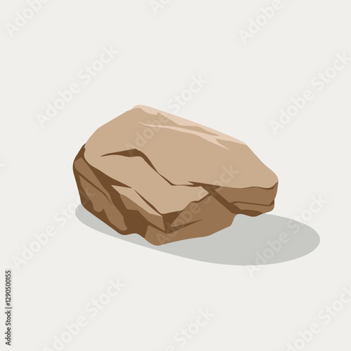 A Flat-Style sandstone on a Plain White Background