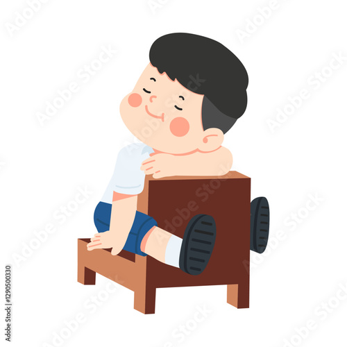 child sitting on a chair