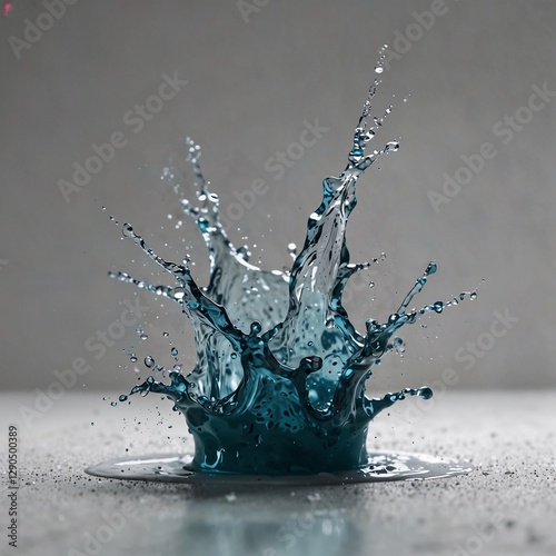 water splash on black background