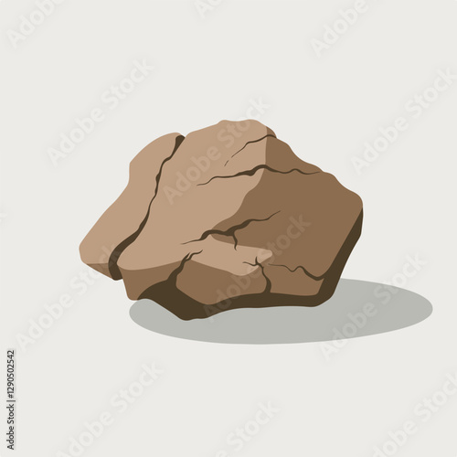 A Flat-Style sandstone on a Plain White Background