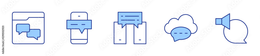 chat, chatting. Chat Icon vector illustration. Line Duotone style. Editable stroke chat, chatting. Chat Icon vector illustration. Line Duotone style. Editable stroke