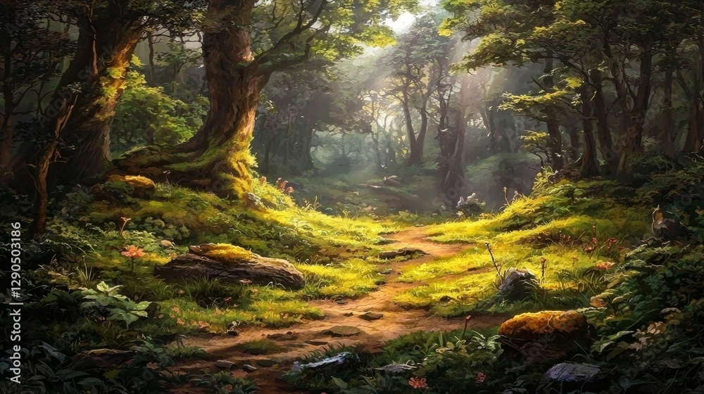 Obraz premium Explore the allure of secret, unknown places in RPG artwork. 