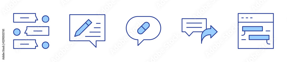 chat, share. Chat Icon vector illustration. Line Duotone style. Editable stroke chat, share. Chat Icon vector illustration. Line Duotone style. Editable stroke