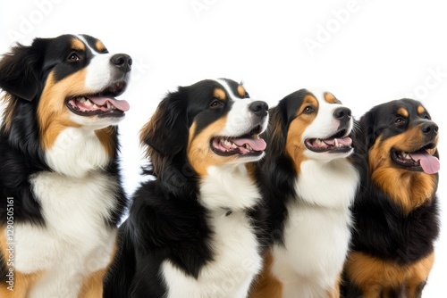 Four Tricolor Australian Sh...