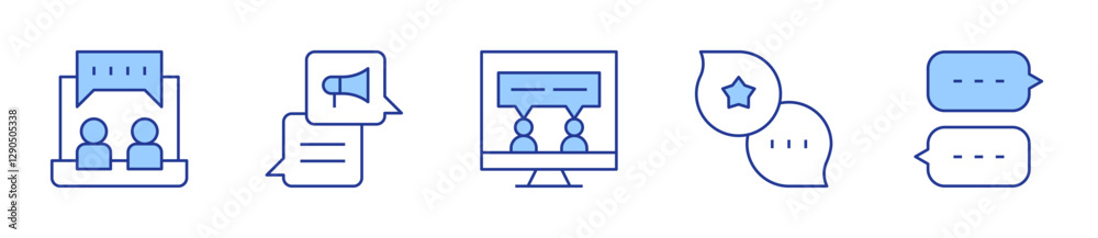 online chat, chat, chatting. Chat Icon vector illustration. Line Duotone style. Editable stroke online chat, chat, chatting. Chat Icon vector illustration. Line Duotone style. Editable stroke