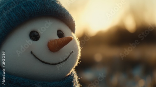 Close-up Snowman Portrait G...
