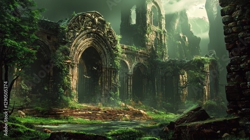 The allure of old ruins in fantasy game landscapes.