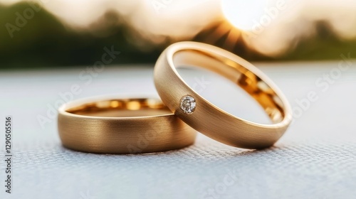 Brushed Gold Wedding Rings ...