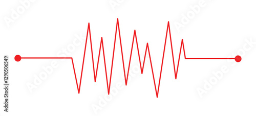 Life line icon vector. Heartbeat line icon. Medetsina sign. Cardiogram line icon, png,sign. Heart pulse silhouette, icon, symbol. Vector illustration in eps10.
