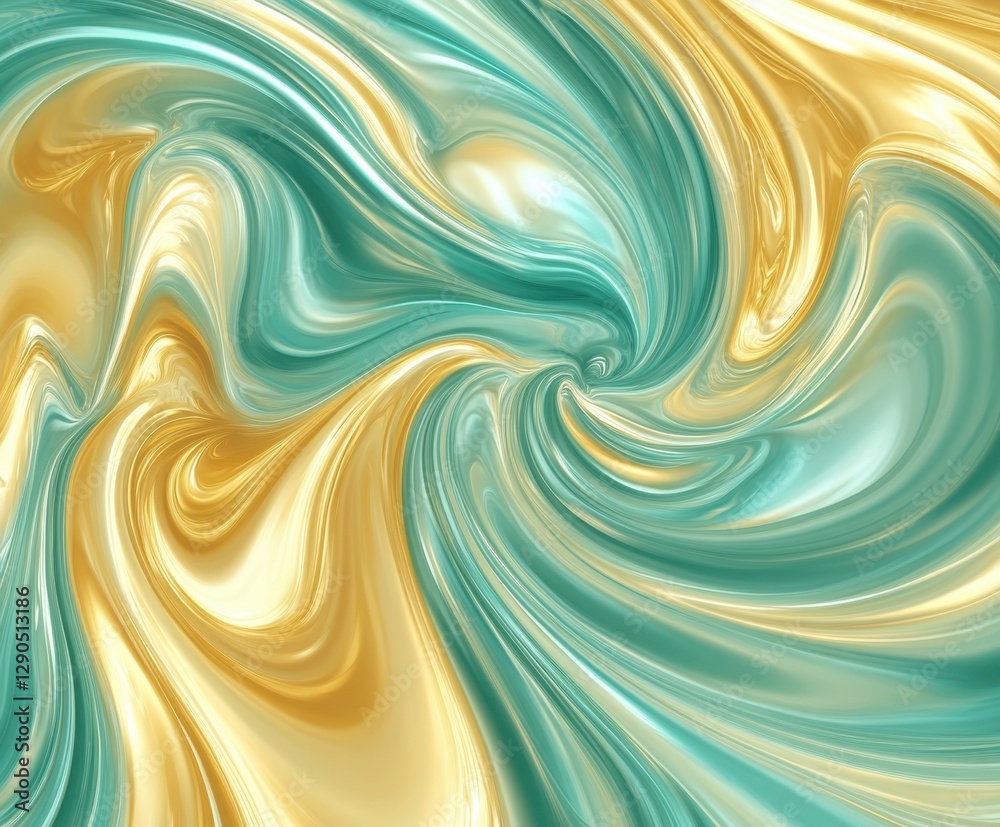 Swirling abstract background with teal gold colors Swirling abstract background with teal gold colors