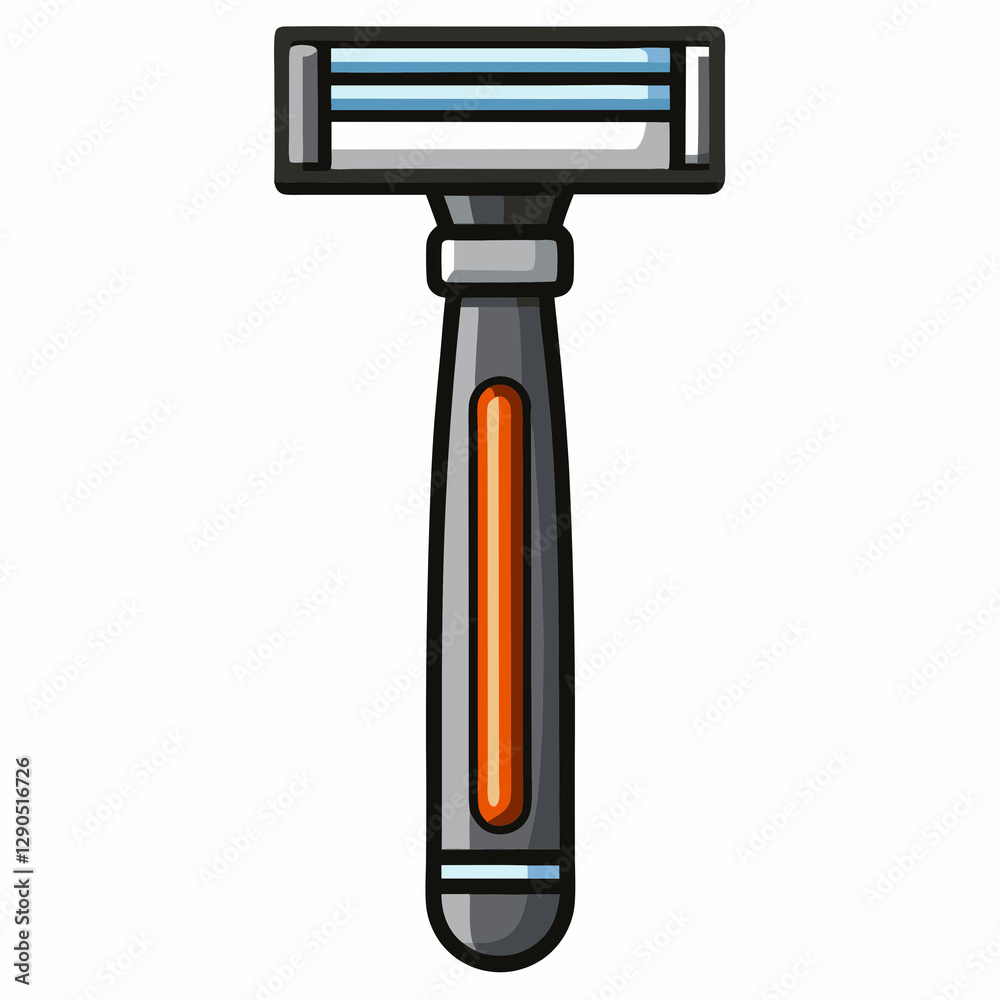 premium shaving razor with chrome finish premium shaving razor with chrome finish