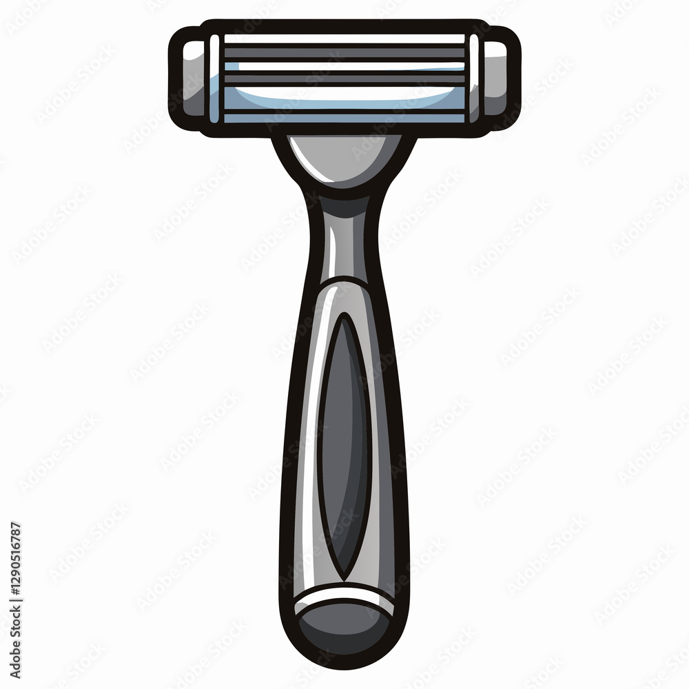 premium shaving razor with chrome finish premium shaving razor with chrome finish